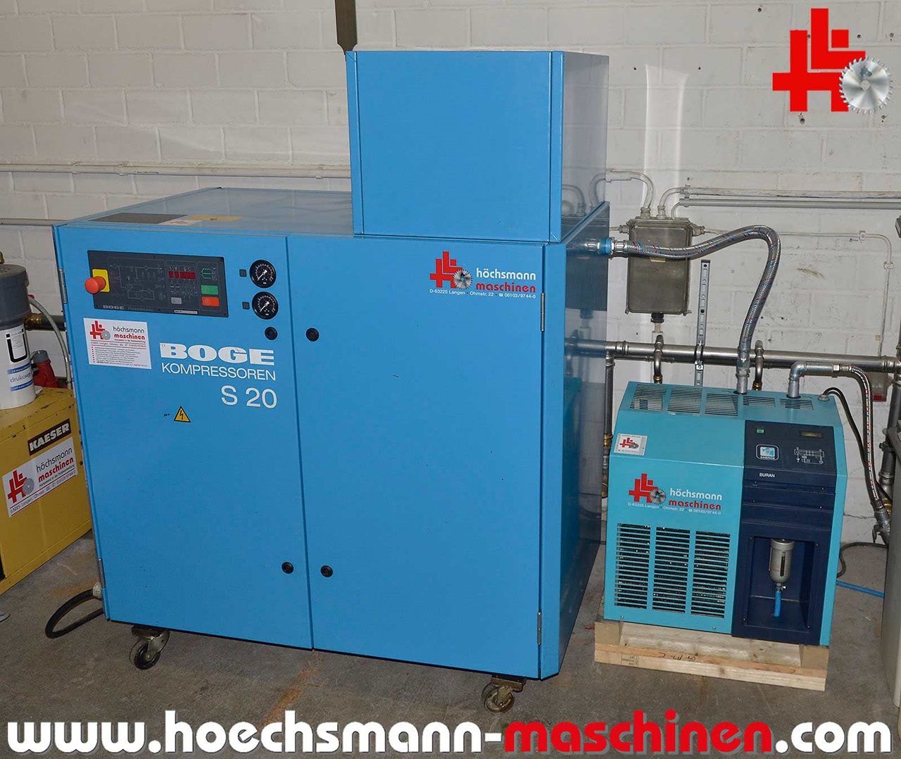BOGE Schraubenkompressor S20, Holzbearbeitungsmaschinen Hessen Höchsmann