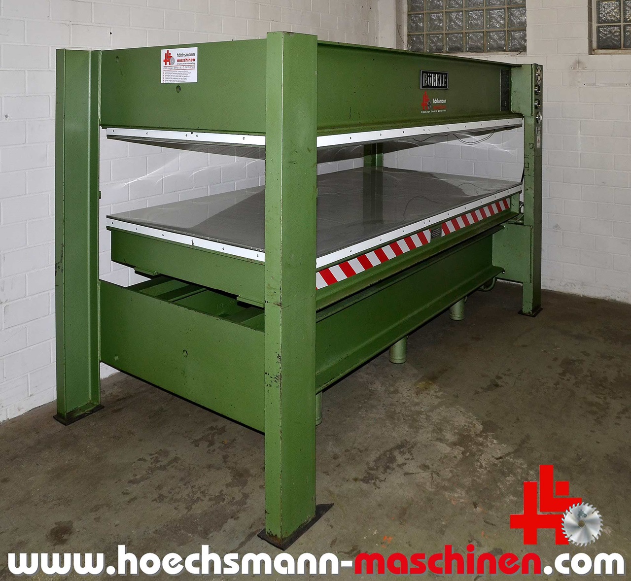 Bürkle Furnierpresse U 80, Holzbearbeitungsmaschinen Hessen Höchsmann