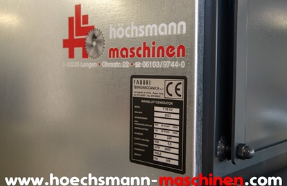 Fabbri F55CV Pro Kit Warmluftofen, Höchsmann Holzbearbeitungsmaschinen Hessen
